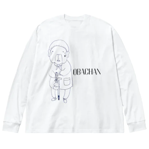 トメさん８７歳（おばあちゃんclub） ビッグシルエットロングスリーブTシャツ