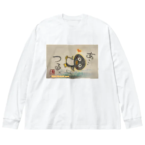 つるっとペンギン　Slippery penguin Big Long Sleeve T-Shirt