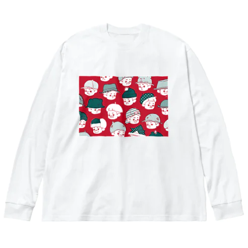 ぼくちん RED ビッグシルエットロングスリーブTシャツ