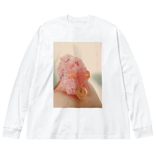 『pink worm.』 Big Long Sleeve T-Shirt