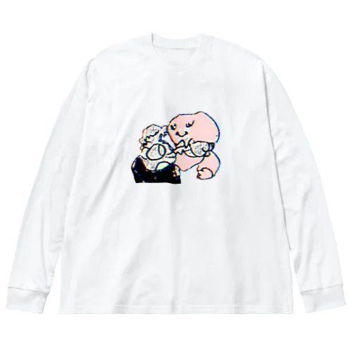 噛んで離さない Big Long Sleeve T-Shirt