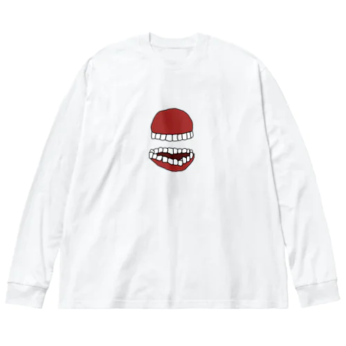 まあるいハグキ 루즈핏 롱 슬리브 티셔츠