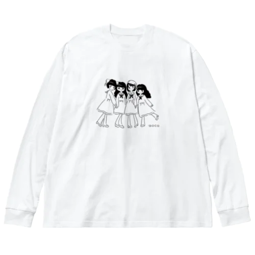 aoco女の子／ロンT ビッグシルエットロングスリーブTシャツ