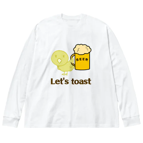 ビールを飲もう ビッグシルエットロングスリーブTシャツ