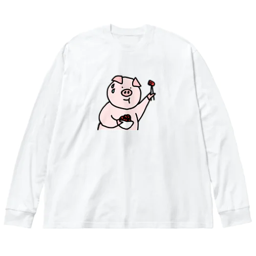 豚キムチ ビッグシルエットロングスリーブTシャツ