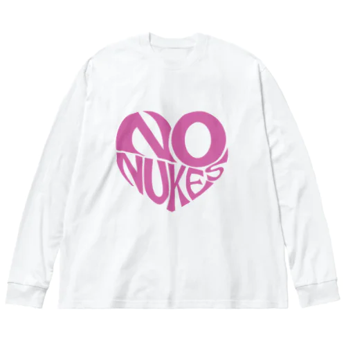 NO NUKES HEART ビッグシルエットロングスリーブTシャツ