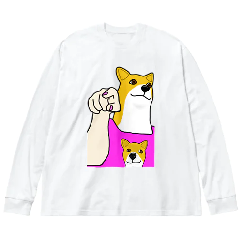 Bossyポチ ビッグシルエットロングスリーブTシャツ