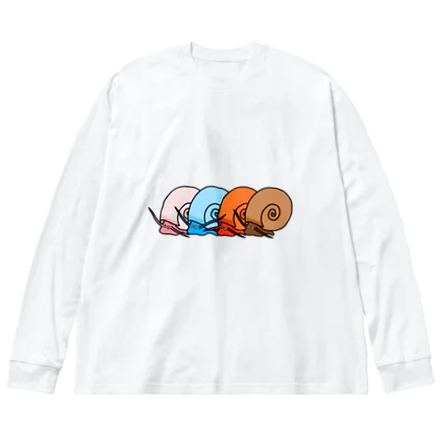 カラフルな巻貝たち Big Long Sleeve T-Shirt