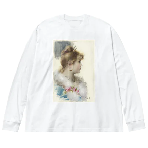 若い女性の胸像、A. Salanti, 1800 - 1892 ビッグシルエットロングスリーブTシャツ