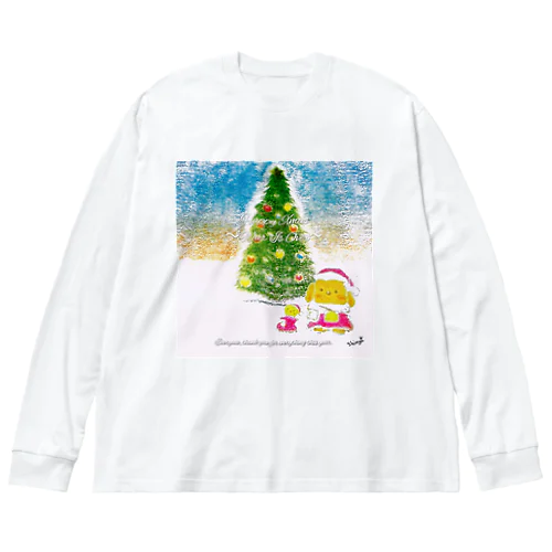 Happy Xmas ビッグシルエットロングスリーブTシャツ