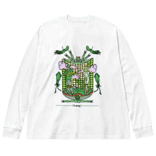 green ビッグシルエットロングスリーブTシャツ