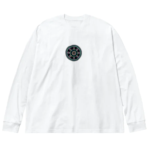 Mandala#1(丸) ビッグシルエットロングスリーブTシャツ
