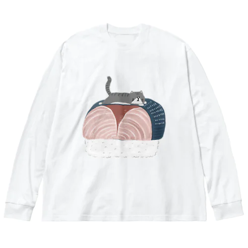 【さば寿司とさば柄猫】さばーず Big Long Sleeve T-Shirt