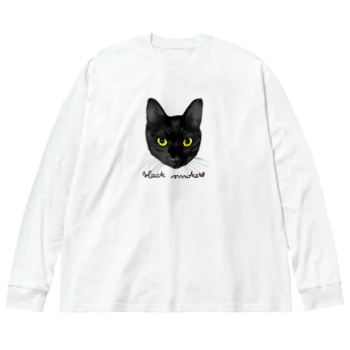 ブラックスモークタビー ビッグシルエットロングスリーブTシャツ