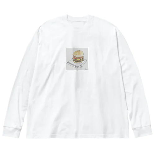 ハンバーガー ビッグシルエットロングスリーブTシャツ