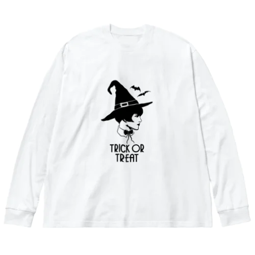 Trick or Treat (ハロウィンの魔女） ビッグシルエットロングスリーブTシャツ