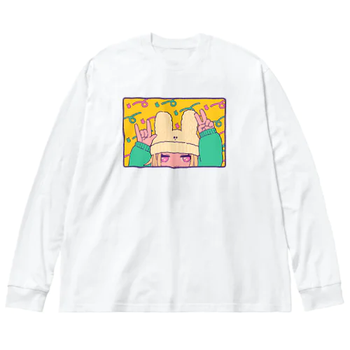 にょきっとうさにっと ビッグシルエットロングスリーブTシャツ