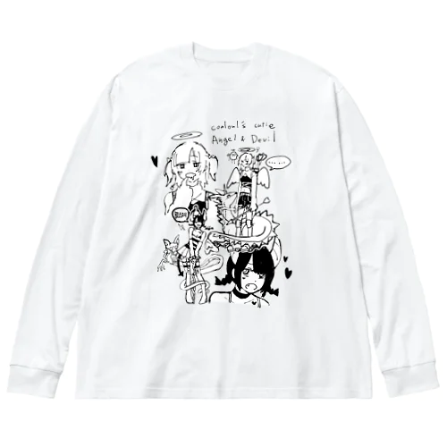 天使の子、悪魔の子 루즈핏 롱 슬리브 티셔츠