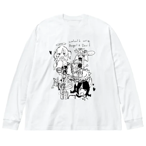 天使の子、悪魔の子 ビッグシルエットロングスリーブTシャツ