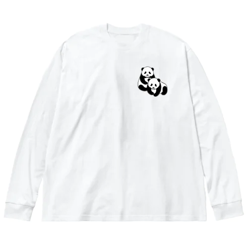 双子パンダ Big Long Sleeve T-Shirt