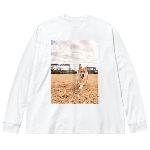 脚長コーギーむぎくん Big Long Sleeve T-Shirt