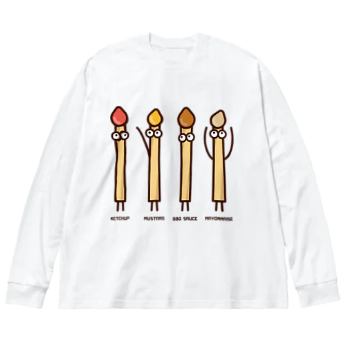 フライドポテト4兄弟 ビッグシルエットロングスリーブTシャツ