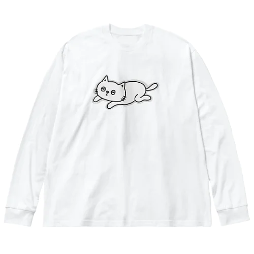 ねむたいネコ ビッグシルエットロングスリーブTシャツ