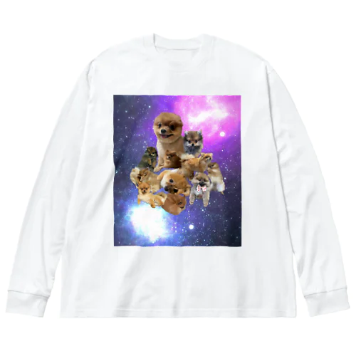 宇宙犬 ビッグシルエットロングスリーブTシャツ