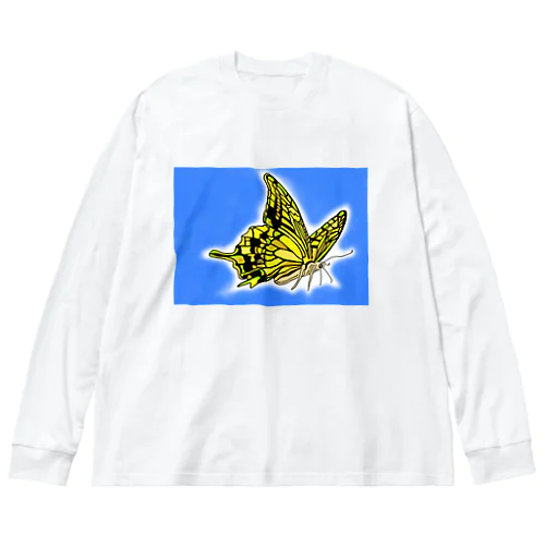 アゲハ蝶、スワロウテイル。 ビッグシルエットロングスリーブTシャツ