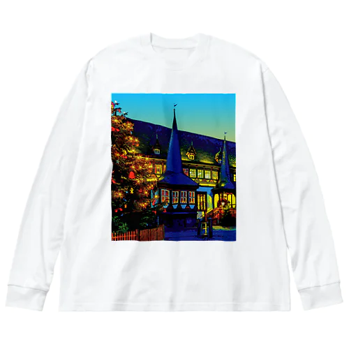 ドイツ 夕暮れのアインベック旧市庁舎 Big Long Sleeve T-Shirt