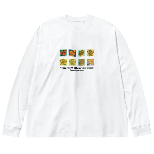 ゴッホ《７つのひまわり》 ビッグシルエットロングスリーブTシャツ