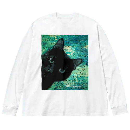 黒猫デュー　アップ ビッグシルエットロングスリーブTシャツ