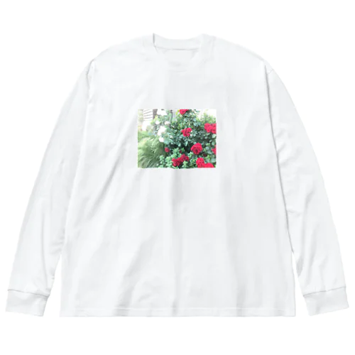 中野で撮った花 ビッグシルエットロングスリーブTシャツ