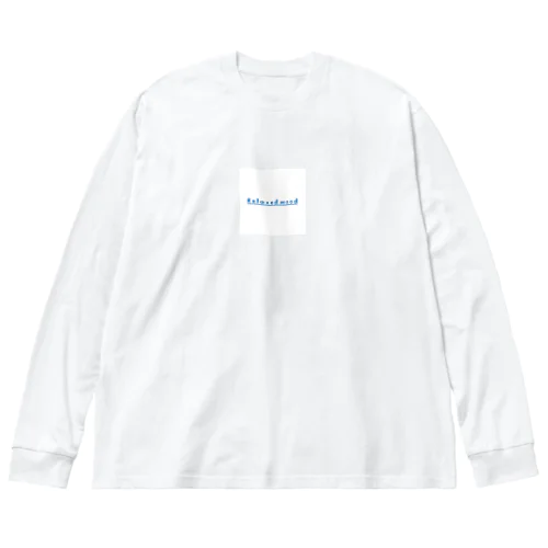 Relax moodブランドロゴ（ブルー） ビッグシルエットロングスリーブTシャツ