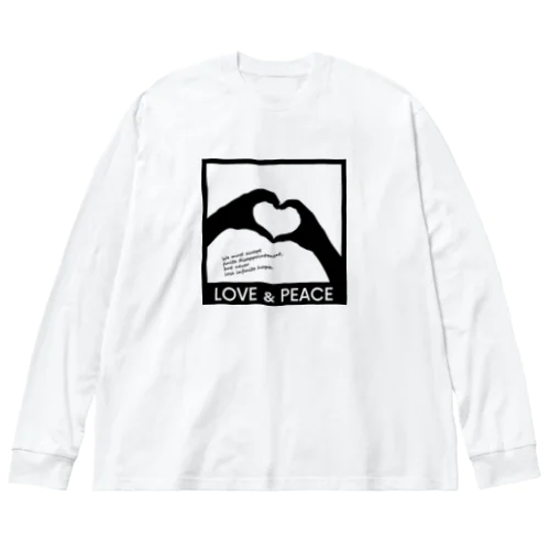 LOVE and PEACE ビッグシルエットロングスリーブTシャツ