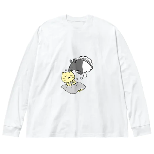 バクに食べられる ビッグシルエットロングスリーブTシャツ