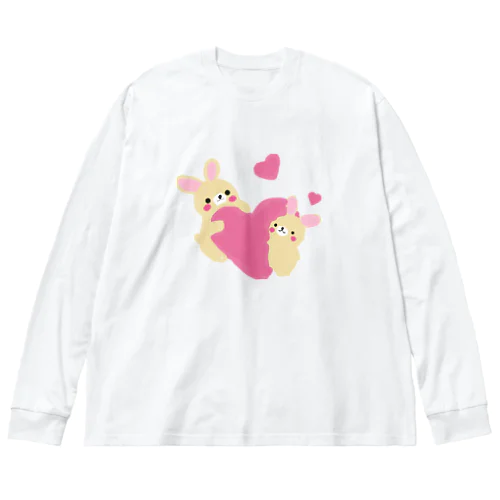 かわいいうさちゃん ビッグシルエットロングスリーブTシャツ