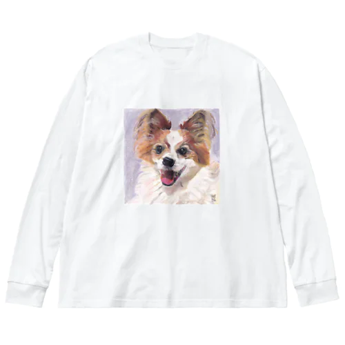 華麗なパピヨン① Big Long Sleeve T-Shirt