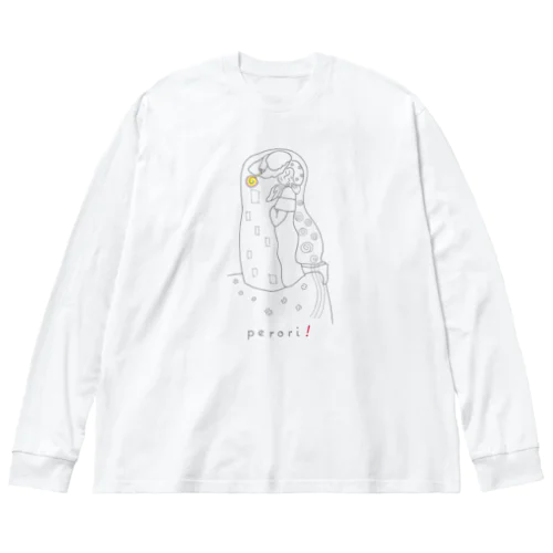 名画 × スイーツ（接吻） ビッグシルエットロングスリーブTシャツ