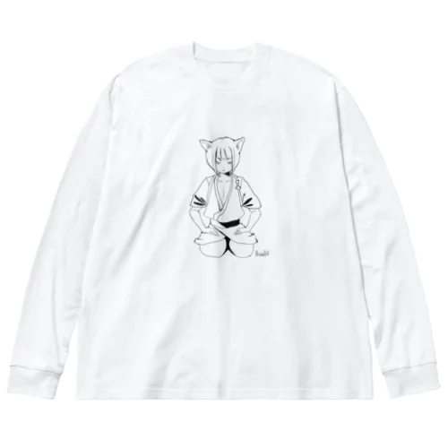 狐耳男子くん、正座する。 Big Long Sleeve T-Shirt