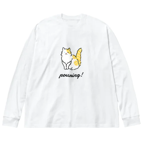 pouring! ビッグシルエットロングスリーブTシャツ