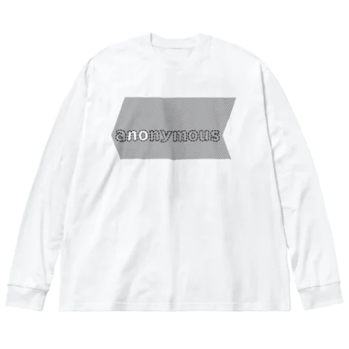 anonymous #008 (optical illusion) ビッグシルエットロングスリーブTシャツ