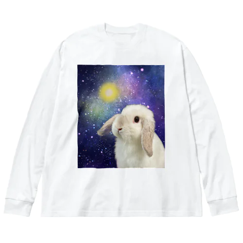 Space bunny ビッグシルエットロングスリーブTシャツ