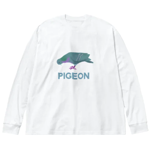 ただの鳩 ビッグシルエットロングスリーブTシャツ