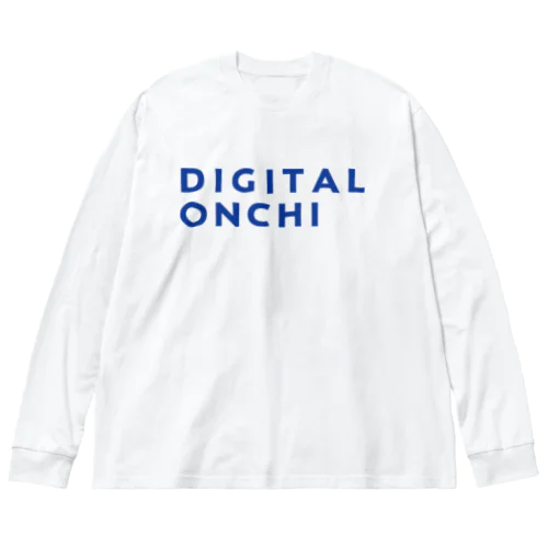 DIGITAL ONCHI BLUE（横） ビッグシルエットロングスリーブTシャツ