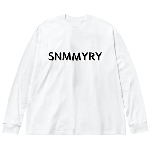 SNMMYRYボックスロゴ　パターンA 루즈핏 롱 슬리브 티셔츠