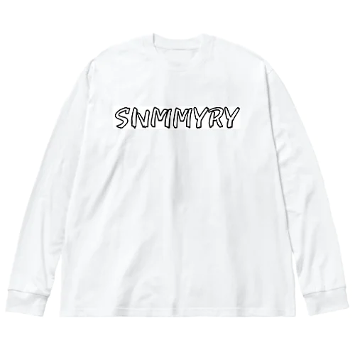 SNMMYRYボックスロゴ　パターンB ビッグシルエットロングスリーブTシャツ