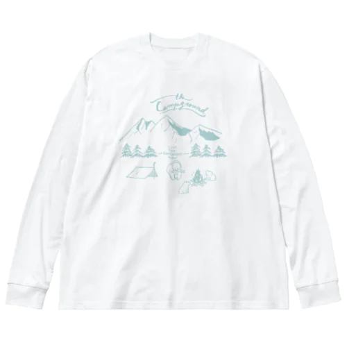 くま親子のキャンプ(スカイブルーライン) Big Long Sleeve T-Shirt