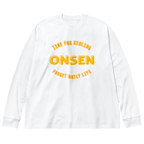 ONSEN -Time for Healing- (イエロー) ビッグシルエットロングスリーブTシャツ