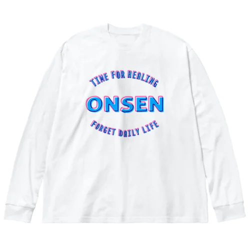 ONSEN -Time for Healing- (カラー) ビッグシルエットロングスリーブTシャツ